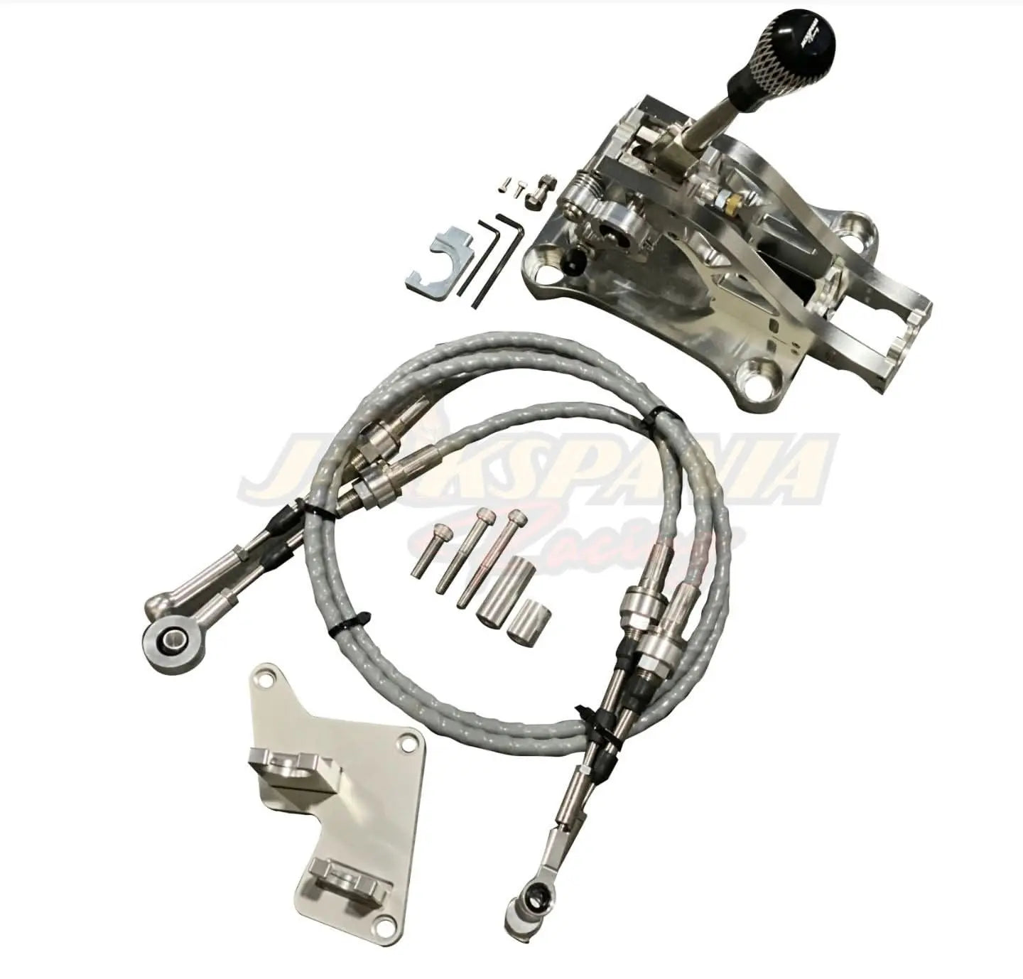 Jack Spania Racing B Series AWD shifter cables box with B16, B18, B20 trans bracket for EG, EK, DC2, CRV Civic transmission.