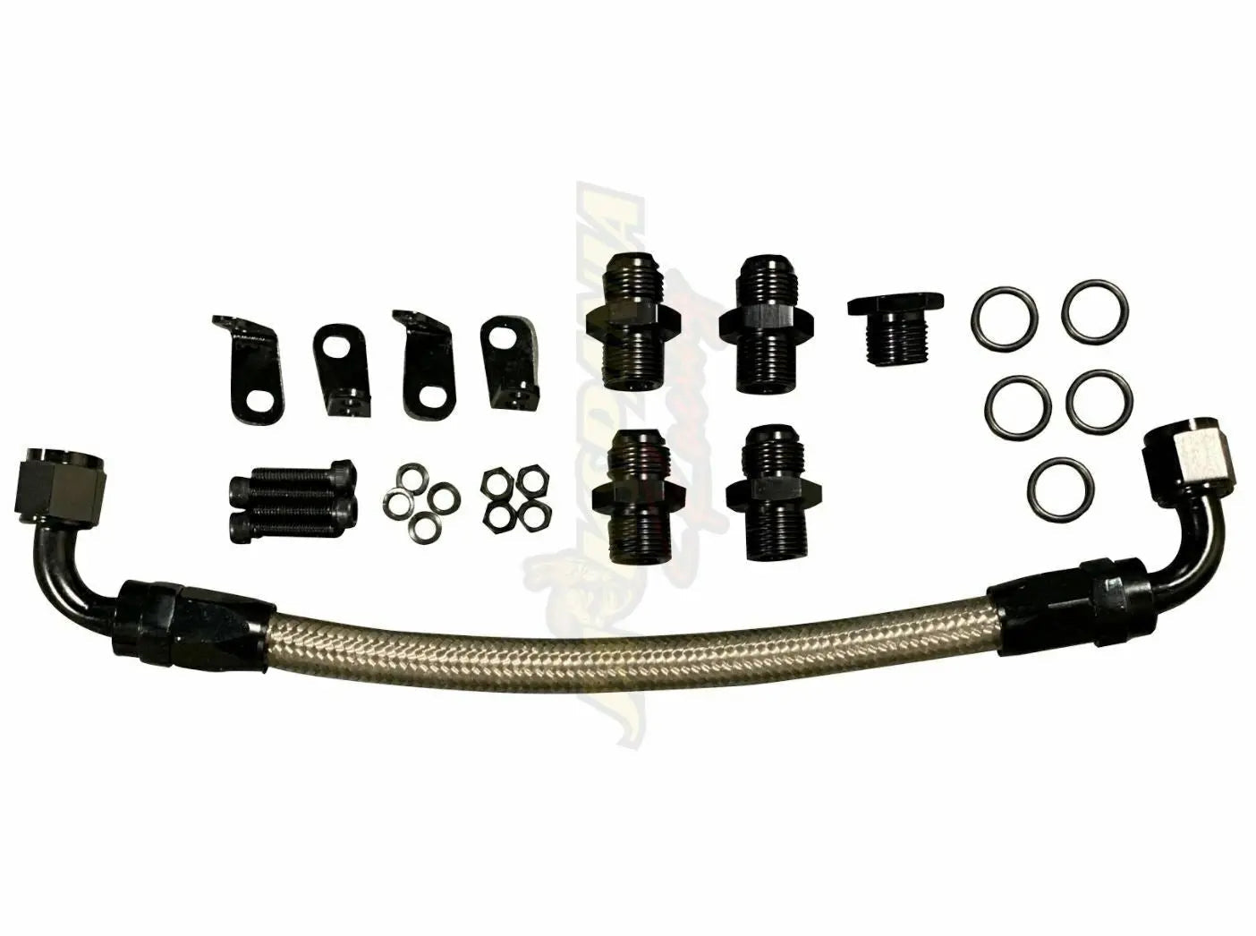 Billet OE LS fuel rail kit from Jack Spania Racing for GM LS1, LS2, LS6 V8 EFI engines on stock intake manifolds.