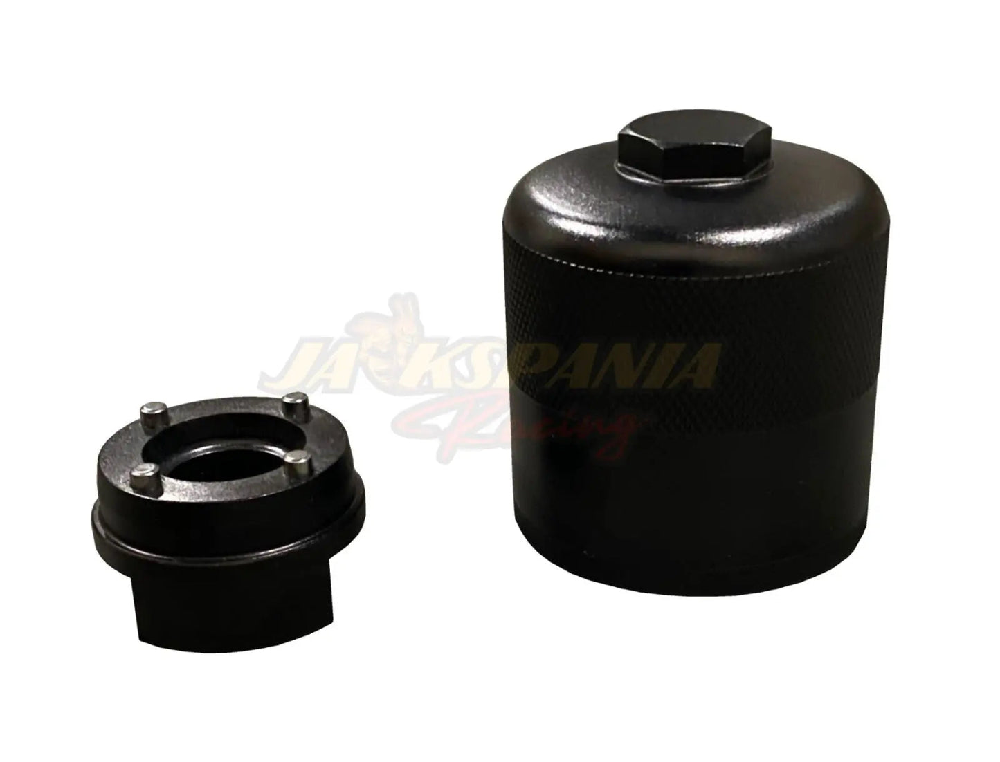 Jack Spania Racing Race Spec reusable billet oil filter for Honda Acura K-Series K20 K24 engine swaps, engine parts, durable design