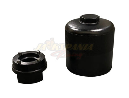 Jack Spania Racing Race Spec reusable billet oil filter for Honda Acura K-Series K20 K24 engine swaps, engine parts, durable design