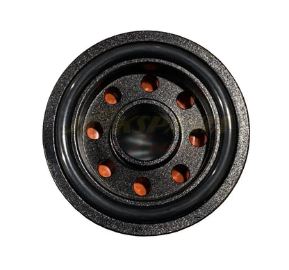 Jack Spania Racing Race Spec reusable billet oil filter for Honda Acura K-Series K20 K24 engine swaps, engine parts for performance.