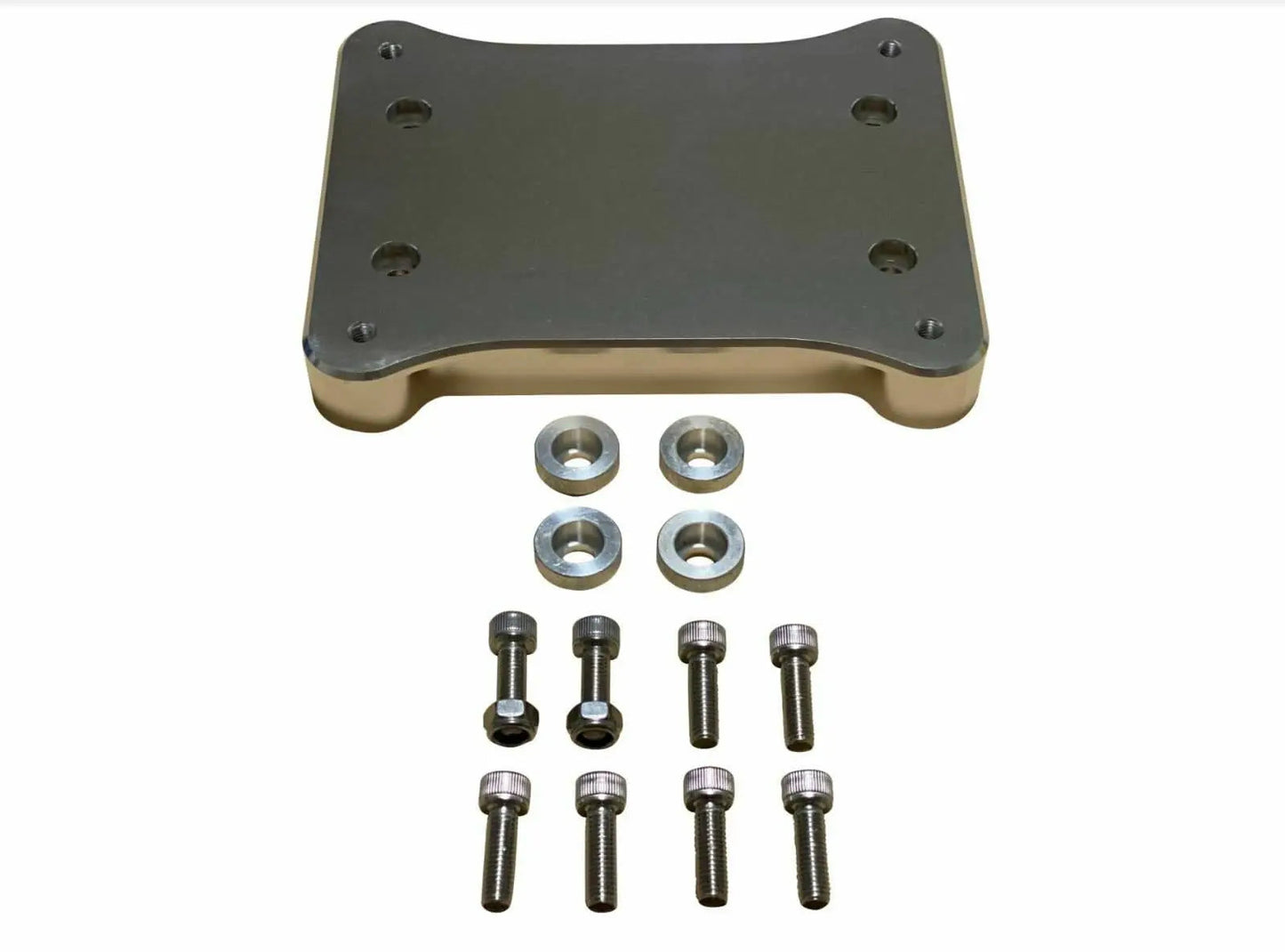 Jack Spania Racing billet shifter base plate V2 for Honda TSX and Accord K24 transmission, shown in close-up detail.
