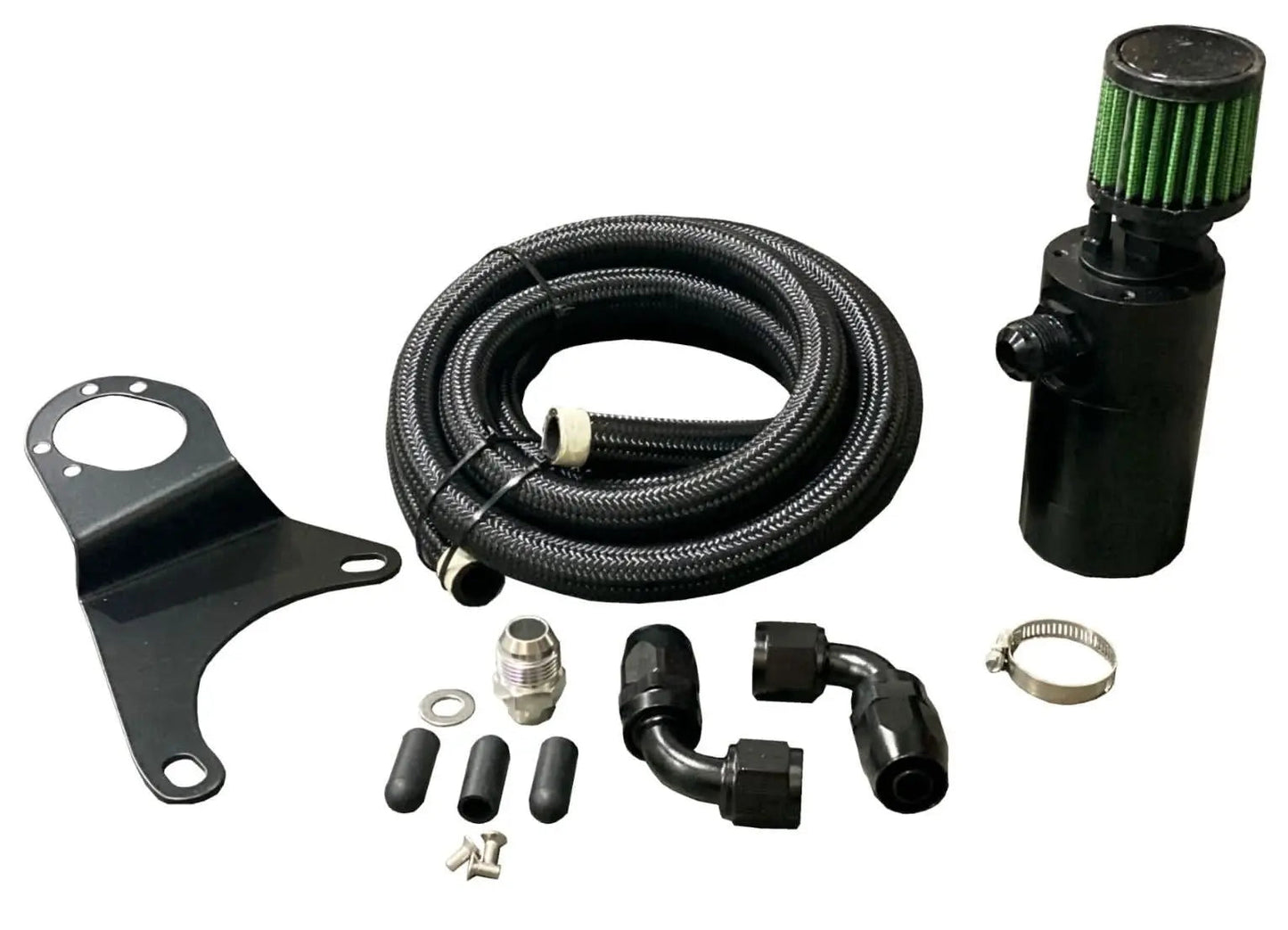 Jack Spania Racing billet oil catch can kit for Mitsubishi Evo 8 9 4G63T VTA crankcase engine parts, 03-07 models