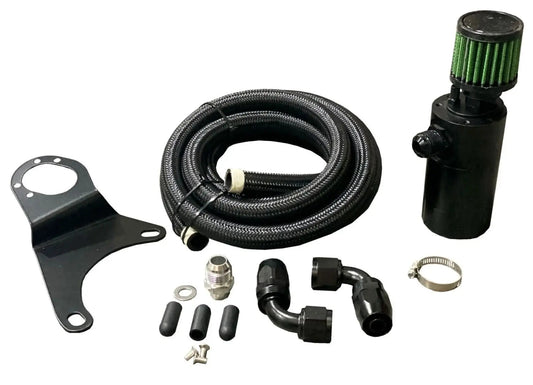 Jack Spania Racing billet oil catch can kit for Mitsubishi Evo 8 9 4G63T VTA crankcase engine parts, 03-07 models