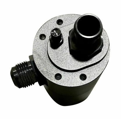 Jack Spania Racing billet oil catch can kit for Mitsubishi Evo 8, 9, and 4G63T VTA crankcase engine parts, shown in image.