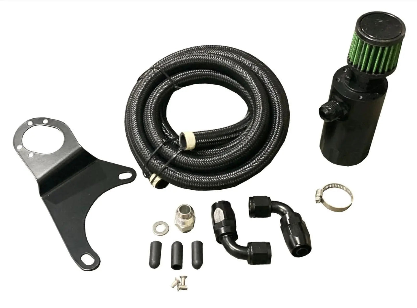 Jack Spania Racing billet oil catch can kit for Mitsubishi Evo 8 9 4G63T VTA crankcase, engine parts for improved oil management