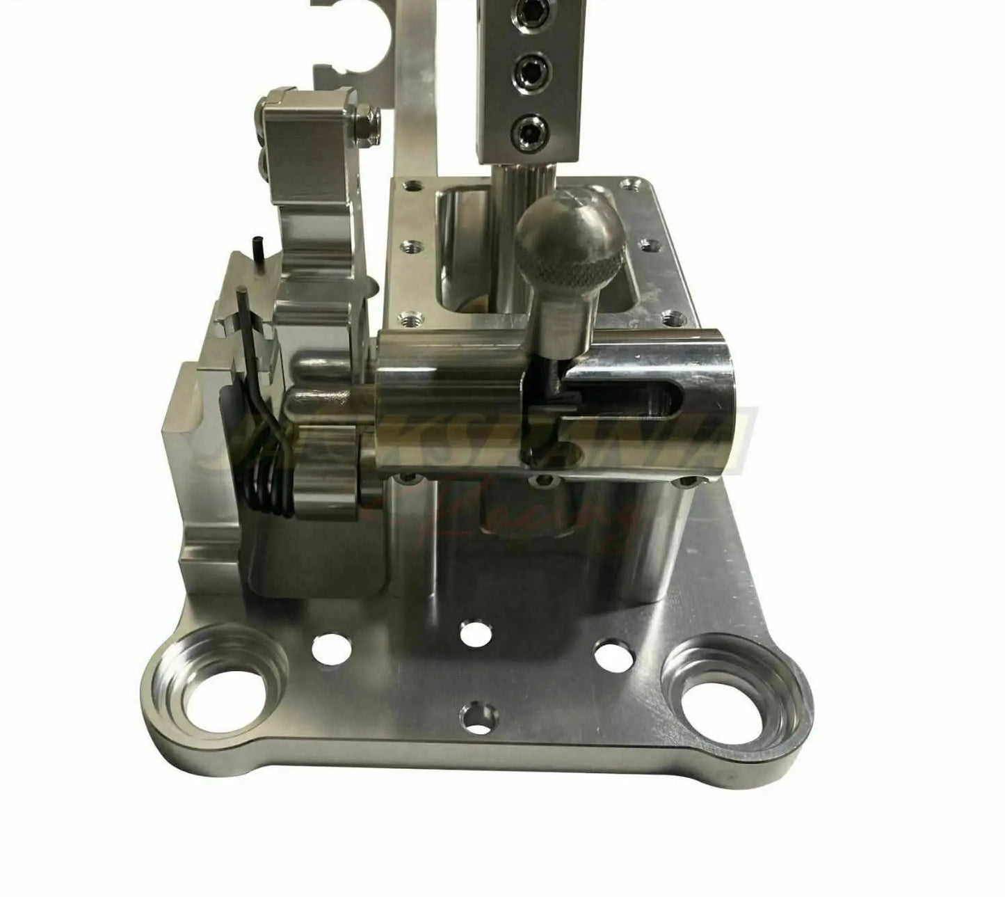 Jack Spania Racing K20 K24 K Series 5th reverse gear lockout for Honda Acura K Tuned shifter box, transmission part in focus.