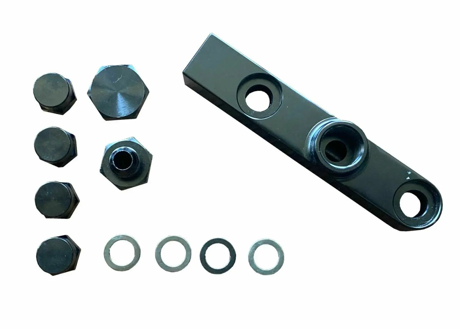 Billet Twin Dual For Bosch 044 380lph AEM Fuel Pump Outlet High Flow Manifold - Jack Spania Racing