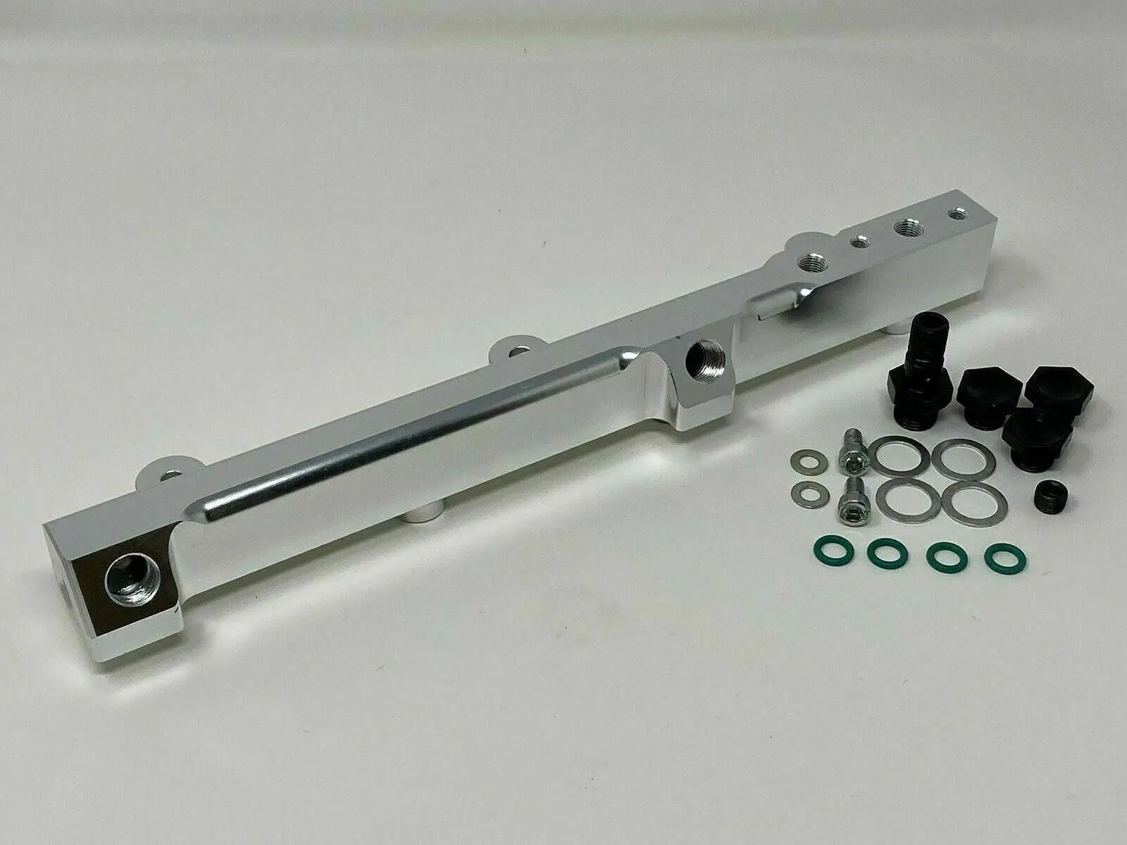 Jack Spania Racing high flow fuel rail for Honda Prelude H22 H23 and Accord F22 engine, engine parts for improved fuel delivery.