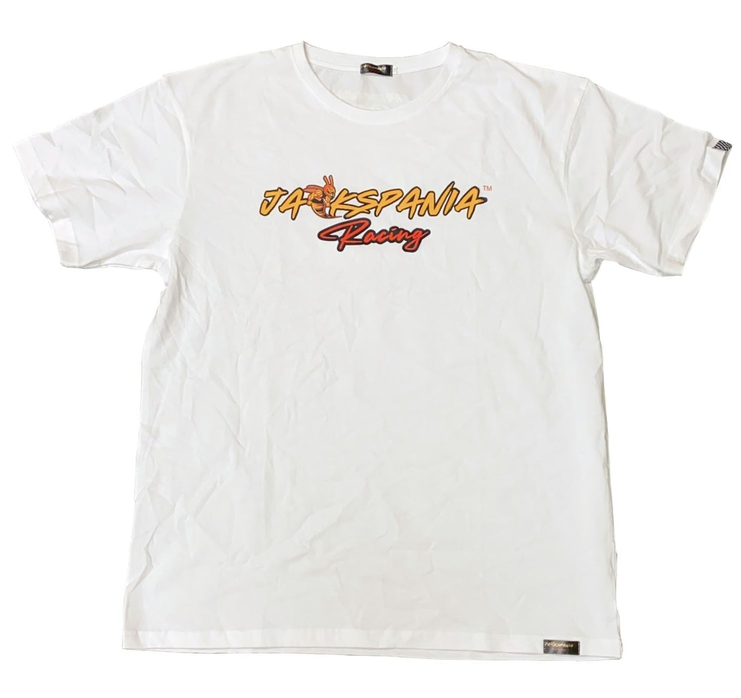 Jackspania Racing Logo Short Sleeve Crew T-Shirt Cotton Large US - Jack Spania Racing