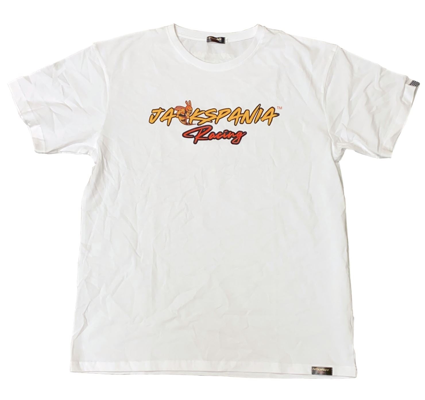 Jackspania Racing Logo Short Sleeve Crew T-Shirt Cotton Large US - Jack Spania Racing