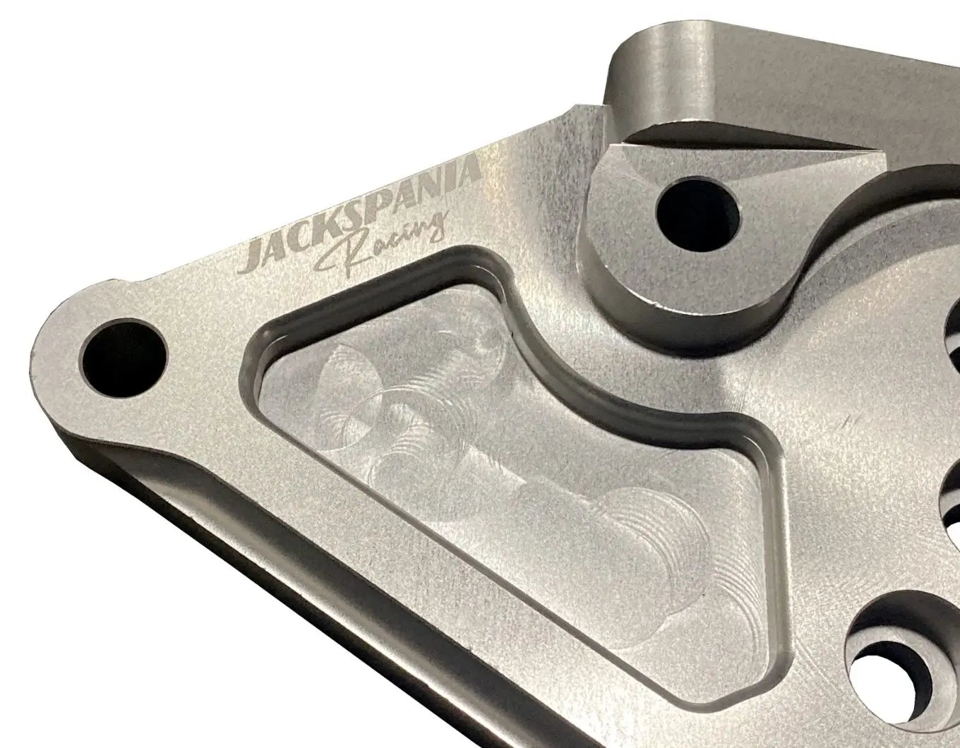 Passenger post engine mount bracket for K24 swap, compatible with Integra RSX Civic 8th Gen Si DC2, by Jack Spania Racing.