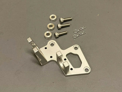 Jack Spania Racing K20 K24 K Series transmission bracket for Honda Integra, CRX, and hatchback K Swap models.