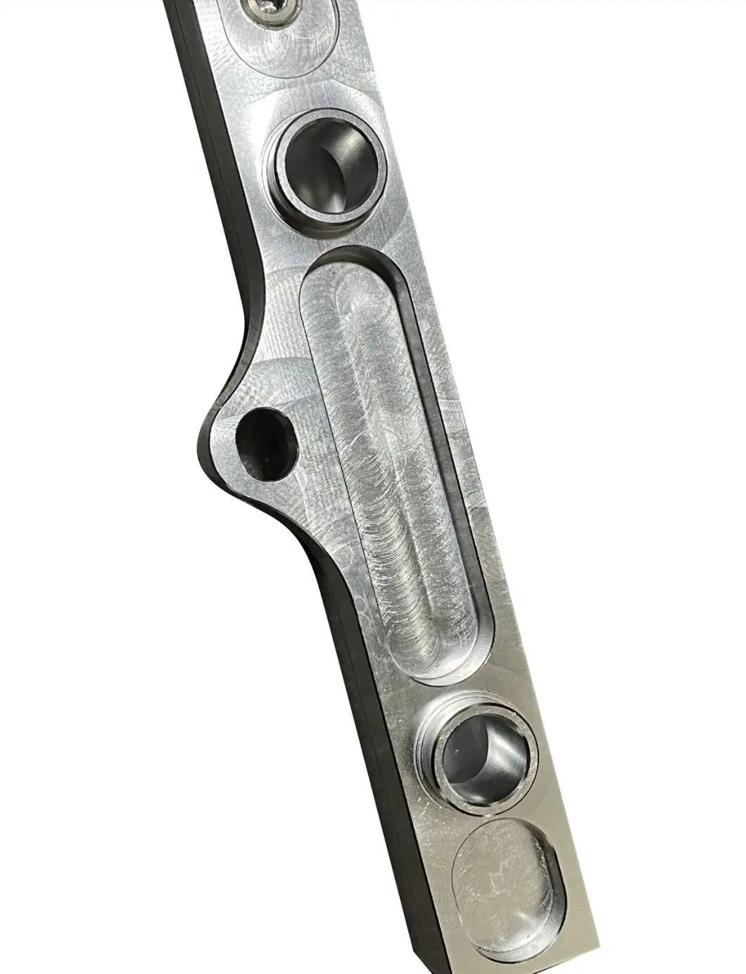 Jack Spania Racing 6AN 8AN billet CNC fuel rail for Honda Acura K Swap EG EK engine parts, showcasing precision-machined metal components.