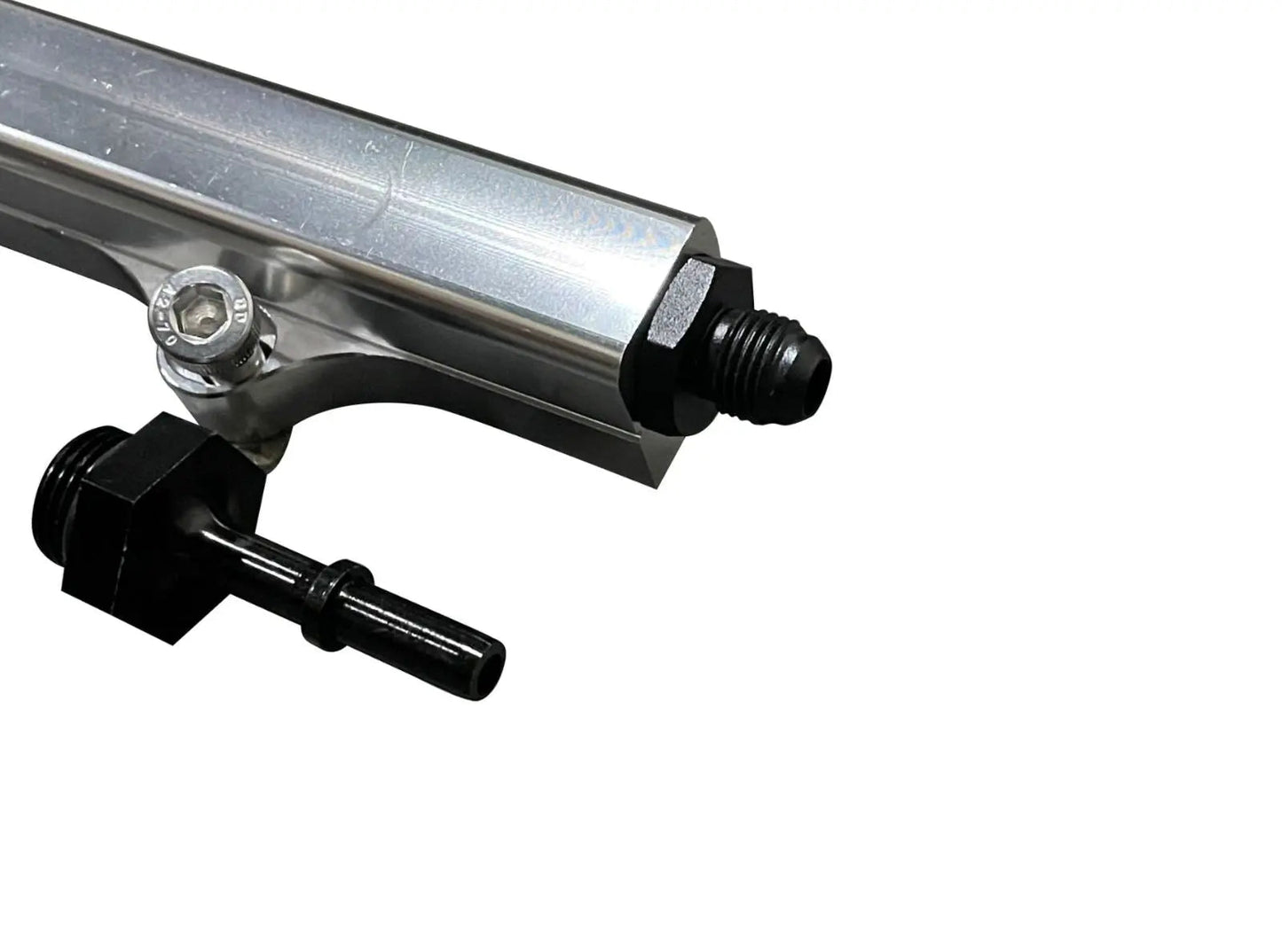 Billet CNC fuel rail for 6AN/8AN K Swap engine, compatible with Honda and Acura EK EG models, by Jack Spania Racing.