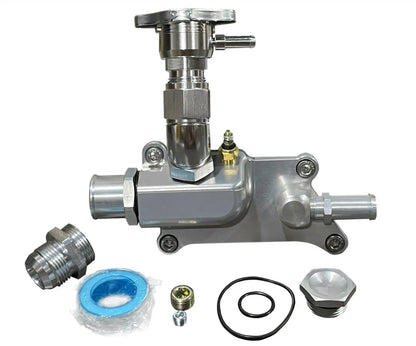 Jack Spania Racing K Series upper coolant housing temp sensor for K20Z3 and K24 engines, with 16AN fitting.