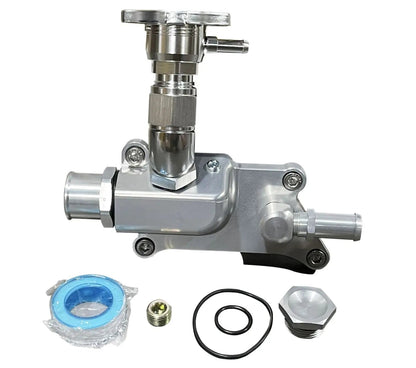 Jack Spania Racing K Series upper coolant housing temp sensor for K20Z3 and K24 engines with 16AN fitting, engine part replacement