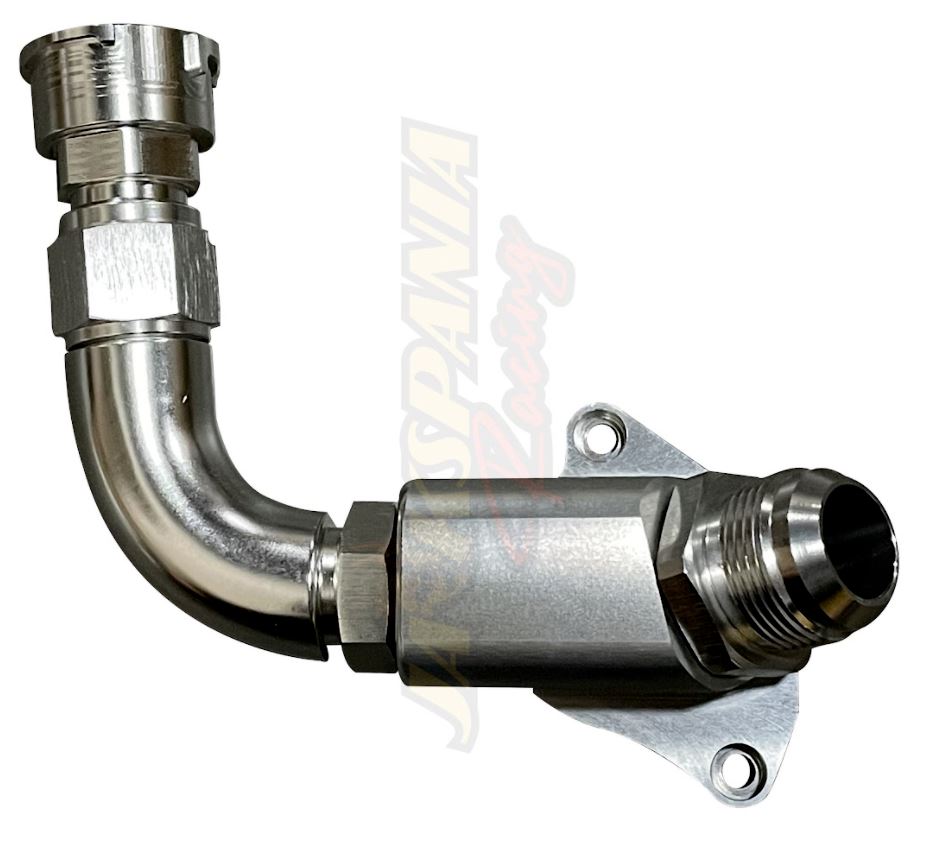 Jack Spania Racing upper coolant housing filler neck with 16AN fitting for B16 B18C5 Type R Civic DC2 Si CRX engine parts