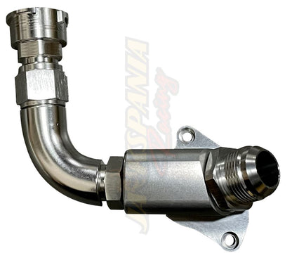 Jack Spania Racing upper coolant housing filler neck with 16AN fitting for B16 B18C5 Type R Civic DC2 Si CRX engine parts