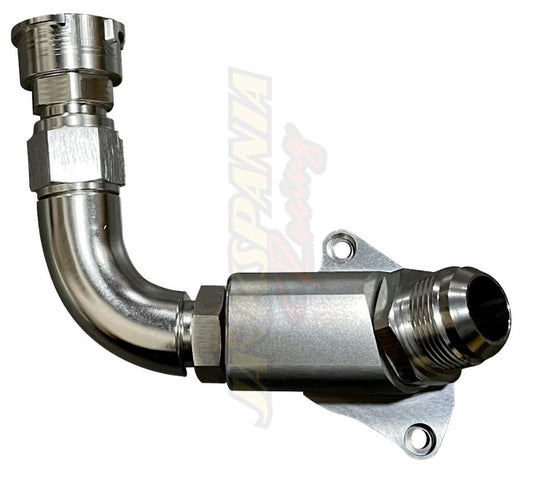 Jack Spania Racing upper coolant housing filler neck with 16AN fitting for B16 B18C5 Type R Civic DC2 Si CRX engine parts