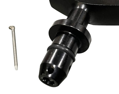 Black billet aluminum oil dipstick handle for Ford Mustang GT V8 LS engines, made by Jack Spania Racing.