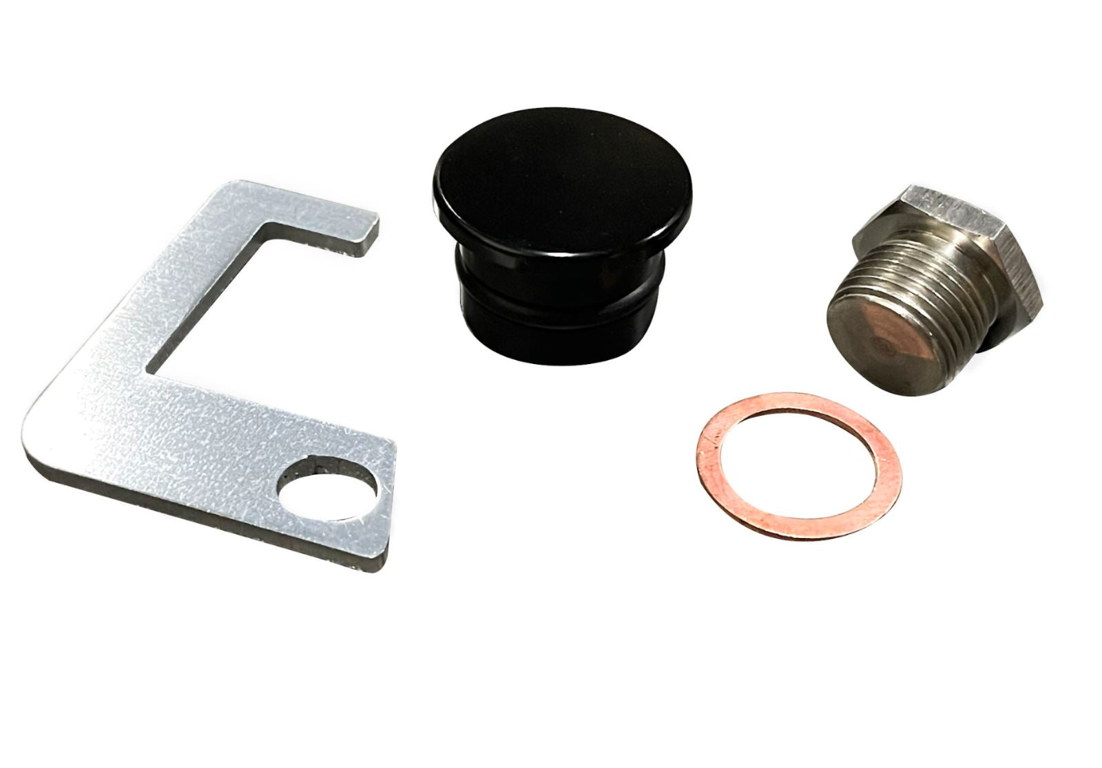 Jack Spania Racing heater core thermostat plug kit for K20 K24 swaps on Honda Civic, Integra, CRX engine cooling system.