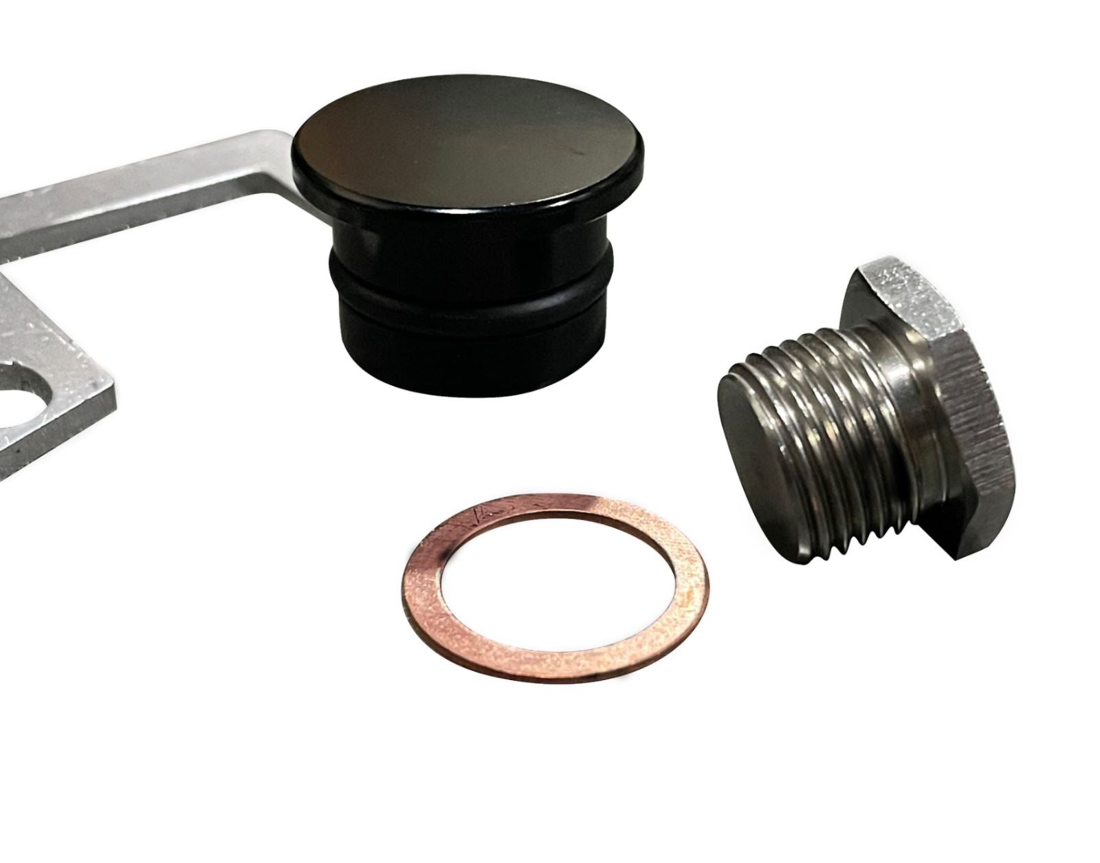 Jack Spania Racing heater core thermostat plug kit for K20 K24 engine swaps on Honda Civic, Integra, and CRX models.