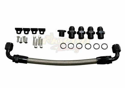 Billet LS Fuel Rail Kit GM LS3 V8 For OE Intake Manifold Hardware Direct Fit AN6 - Jack Spania Racing