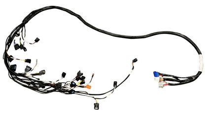 Jack Spania Racing K20 K24 K Series engine charge wire harness for MR2 K swap and RWD Civic EG, visible with wiring connectors.
