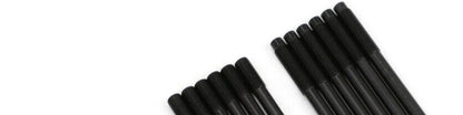 Cylinder head stud kit for Subaru Impreza WRX STi EJ20 EJ25 engine by Jack Spania Racing, showing metal engine studs.