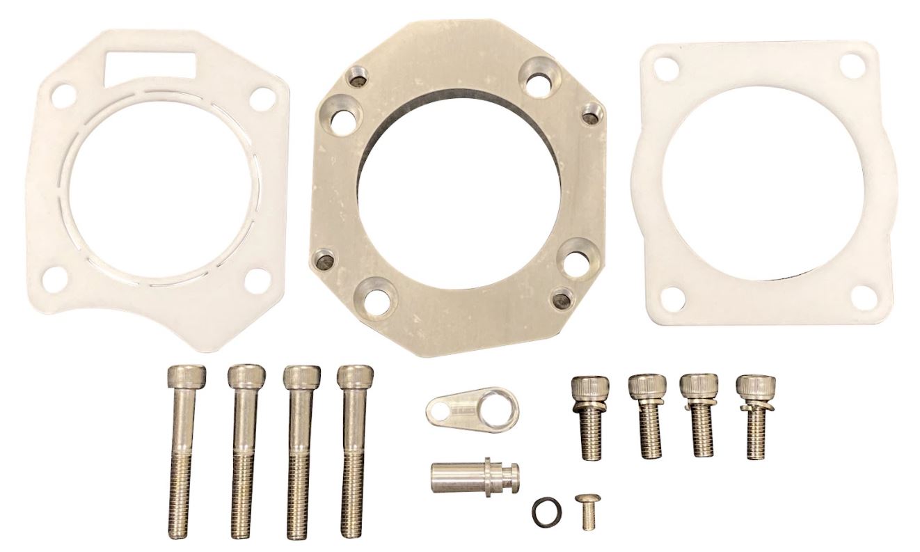 Jack Spania Racing K Series K20 K24 throttle body adapter for Honda Civic Si RBC ZDX engine swaps, engine parts.