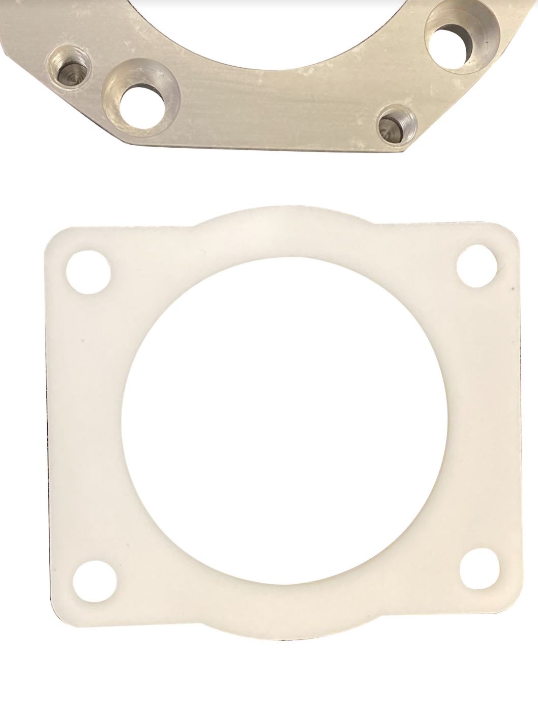 Jack Spania Racing K Series K20 K24 throttle body adapter for Honda Civic Si K Swap ZDX engine parts, shown installed.