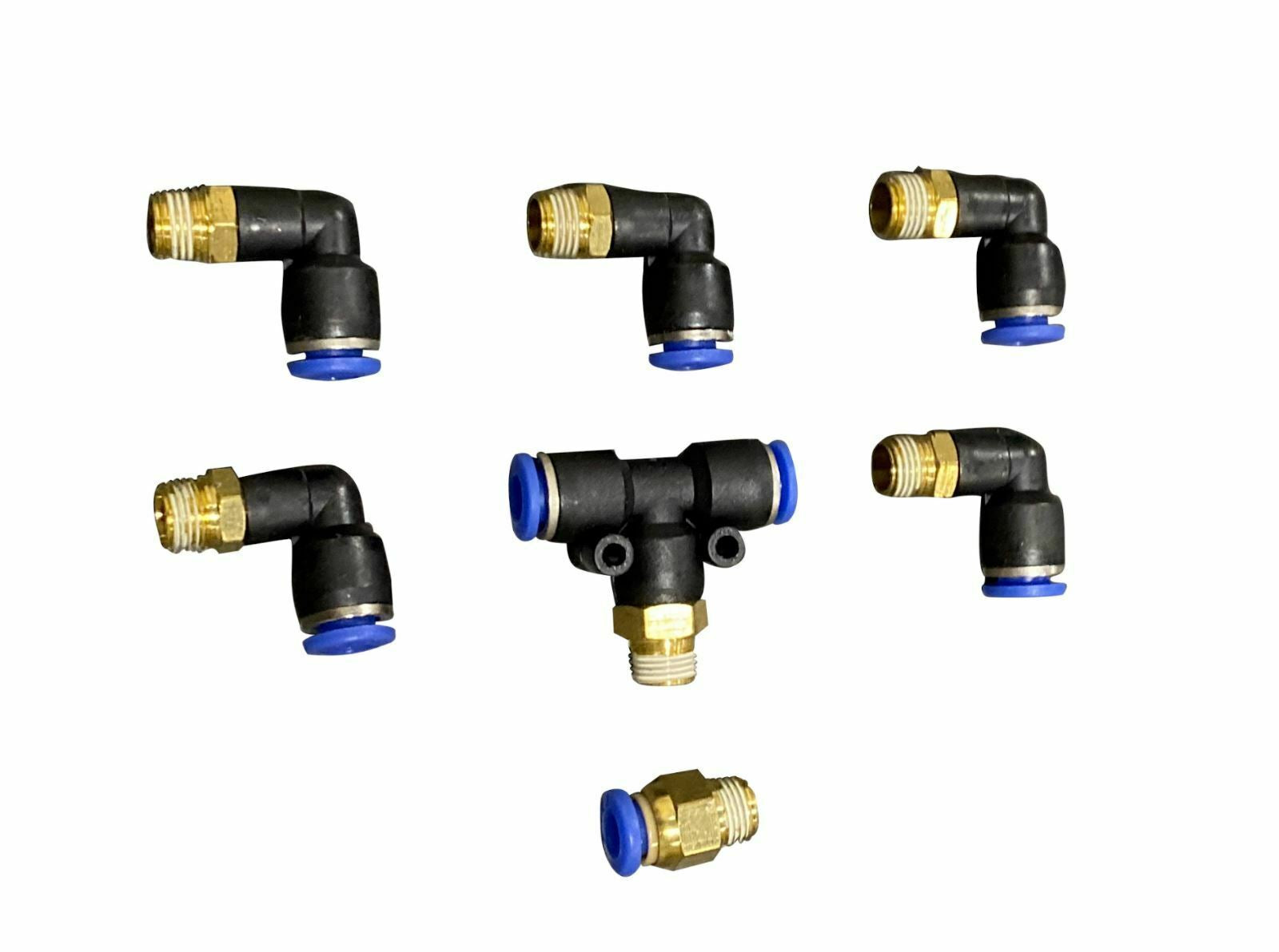 Jack Spania Racing push lock vacuum fitting kit for turbo engines, featuring one-touch design and 1/8th NPT compatibility.