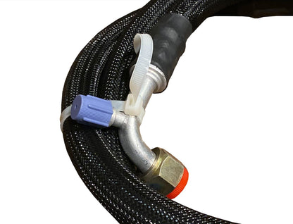 Heavy-duty AC line tuck kit for Honda 8th-9th Gen Civic Si, K20 K24 engines, by Jack Spania Racing, with 500 PSI rating.
