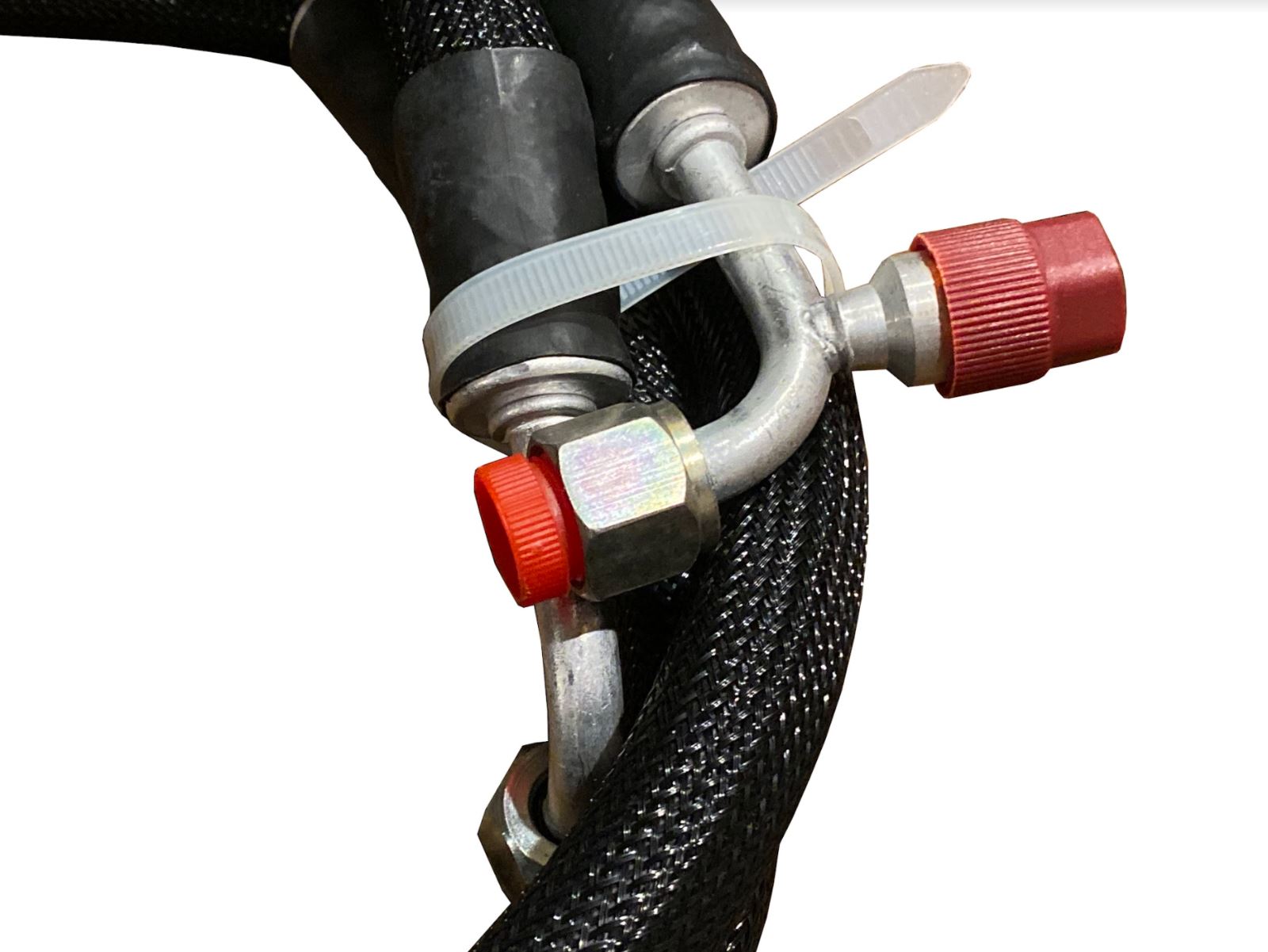 Heavy duty AC line tuck kit for Honda 8th and 9th Gen Civic Si, compatible with K20 and K24 engines by Jack Spania Racing.