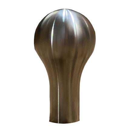 Stainless steel tear drop weighted shifter knob by Jack Spania Racing, 500 grams, for B D Series interior gear shift.