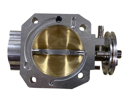 Jack Spania Racing B D F H Series 70mm billet throttle body for engine performance, shown in the image.