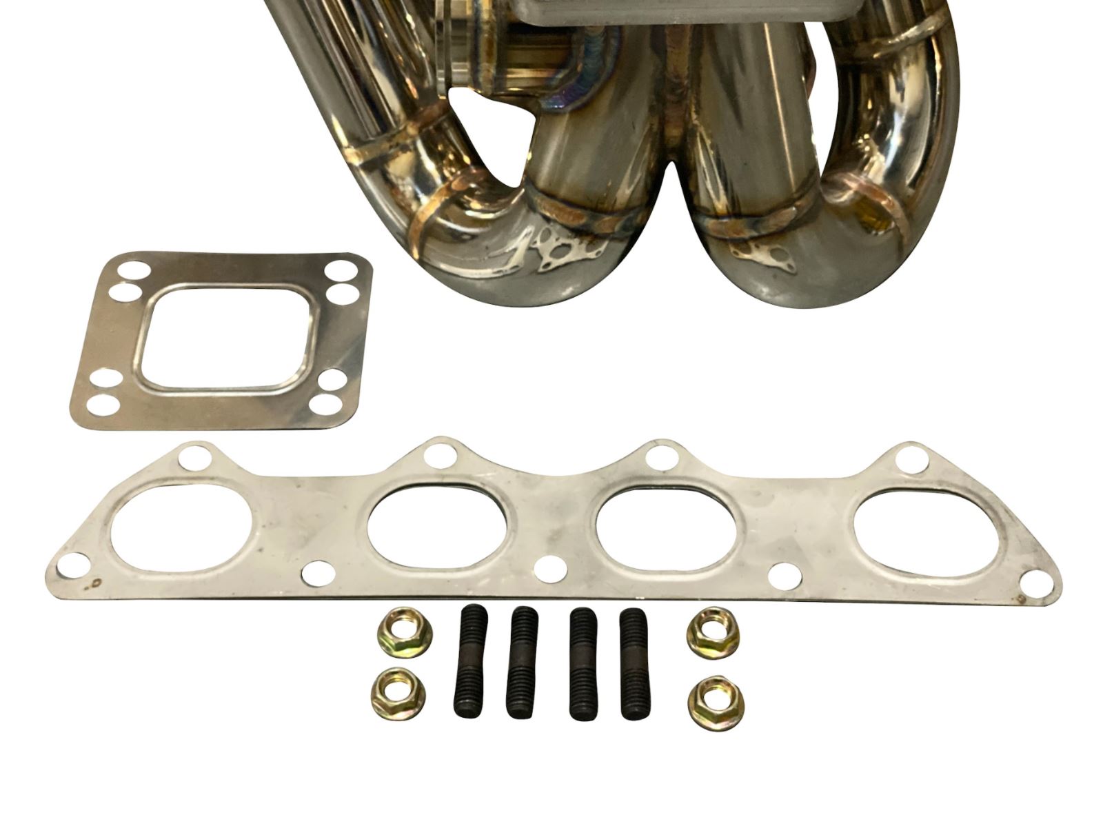 JackSpania Racing B Series T3 T4 top mount turbo manifold for B16, B18, B20 engines with 44mm flange, exhaust parts.