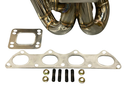 JackSpania Racing B Series T3 T4 top mount turbo manifold for B16, B18, B20 engines with 44mm flange, exhaust parts.