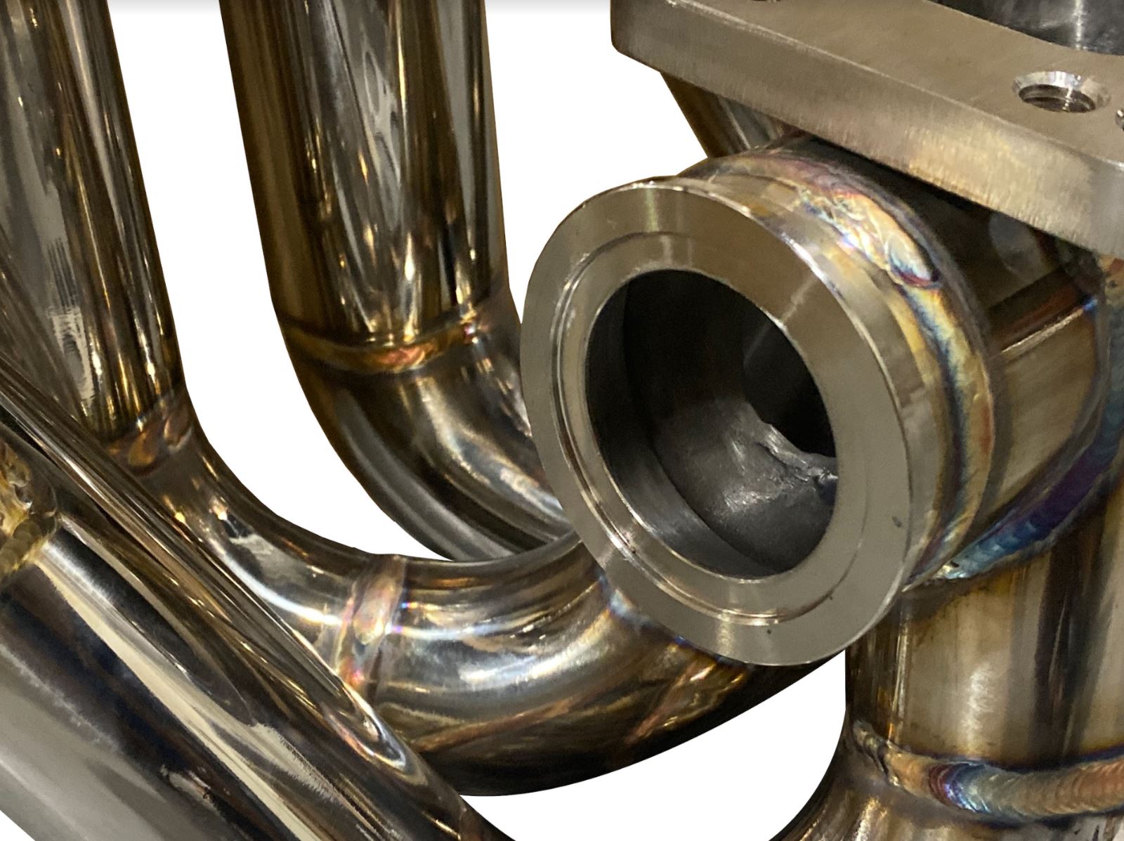JackSpania Racing B Series T3 T4 top mount turbo manifold for B16 B18 B20 engines with 44mm exhaust ports.