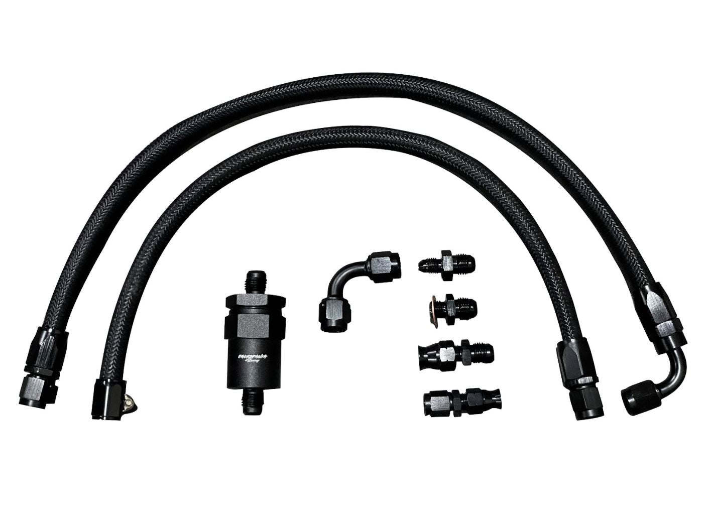Jack Spania Racing B D H K Series tucked fuel line kit for Honda Civic, Integra, CRX, with feed and return lines for K20 and K24 engines