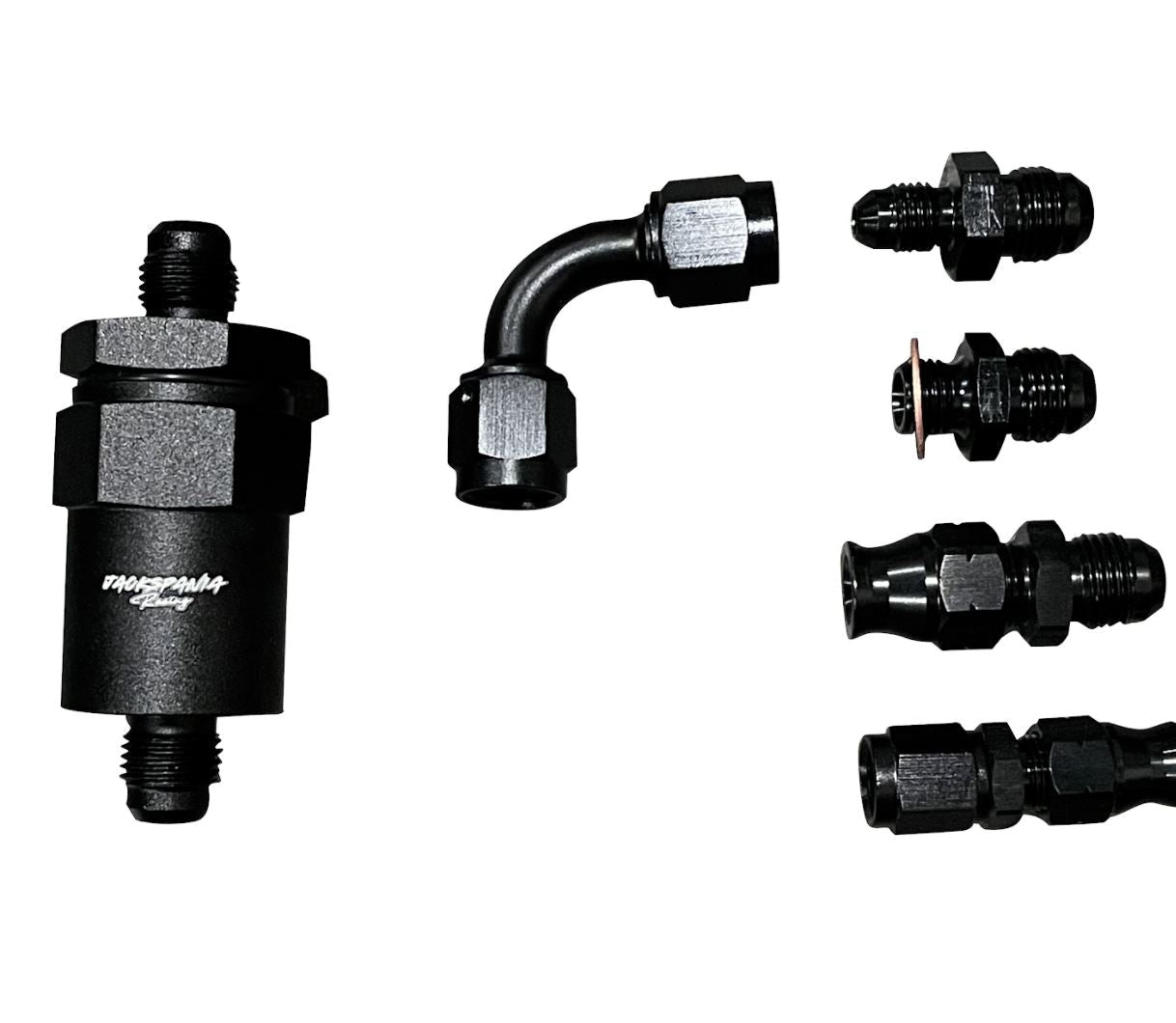Jack Spania Racing B D H K Series tucked fuel line kit for Honda Civic, Integra, CRX with feed and return lines for K20 K24 engines.
