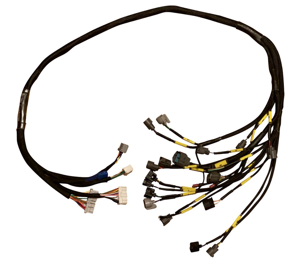 Jack Spania Racing OBD2 Budget H F Series tucked engine harness for compatible vehicle engine wiring and diagnostics.