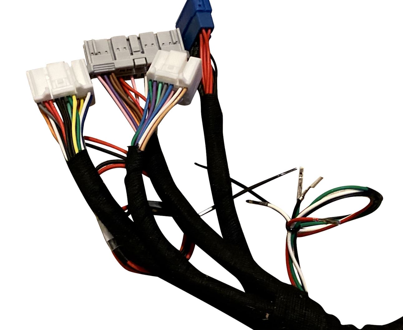 Jack Spania Racing K20 K24 K Series tucked wiring harness for RHD, LHD, RWD Integra, CRX, EK, EG K-swap engine installation.