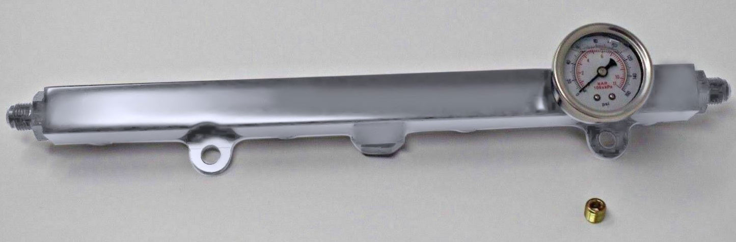 Jack Spania Racing K Series high flow fuel rail for Honda/Acura K20 K24 engines, compatible with K-Swap Civics, RSX, and Integras.