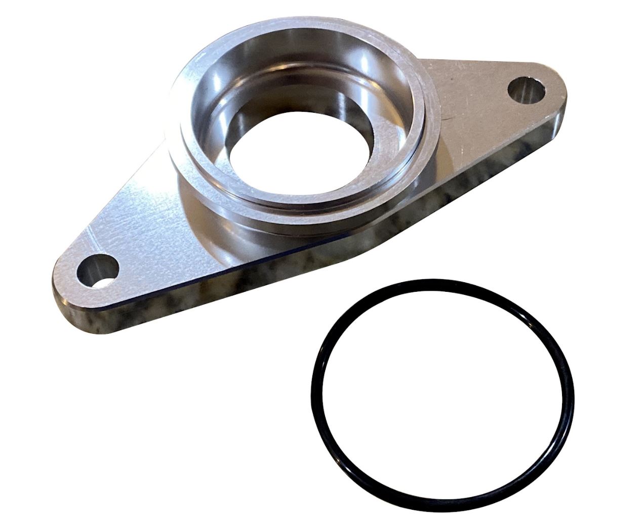 Jack Spania Racing 50mm BOV Flange Adapter for Subaru WRX STI Forester EJ20 EJ25, top mount, compatible with TiAL blow off valve