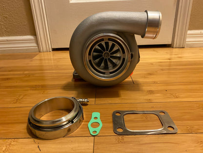 Gen 2 Billet Wheel Dual Ball Bearing Turbo GT35 GTX3582R T3 .82 A/R Vband Clamp - Jack Spania Racing