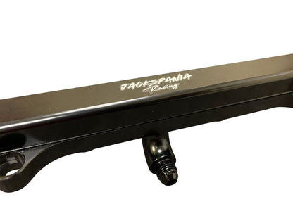 Jack Spania Racing center mount Fuel AN6 fitting for K Tuned fuel rail on K series K20 and K24 engines, compatible with DC2, EG, EK.