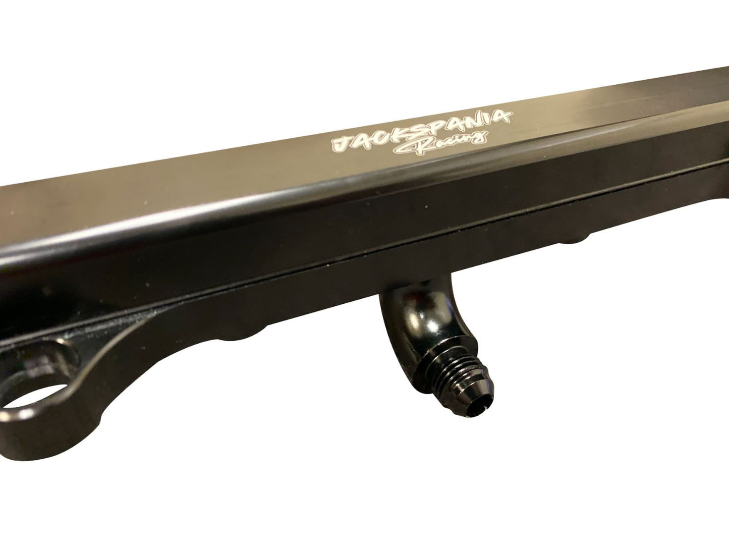Jack Spania Racing Center Mount Fuel AN6 Fitting for K Tuned K Series fuel rail on K20 and K24 engines in DC2, EG, EK chassis.