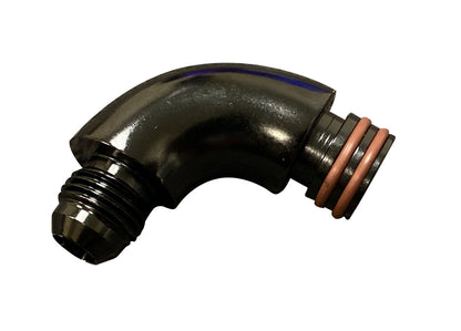 Jack Spania Racing AN6 fuel fitting for K Tuned fuel rail on K Series engine, suitable for K20 and K24 engines in DC2, EG, EK models.